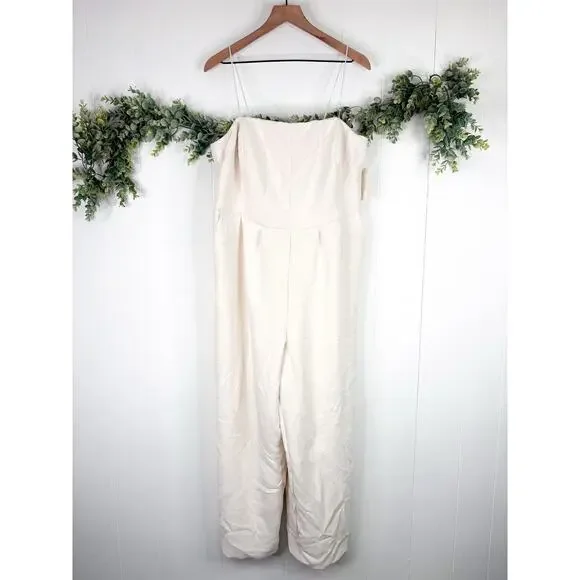 ‼️3/$30‼️ NWT A New Day Cream Strapless Wide Leg Jumpsuit Plus XXL - Picture 3 of 10